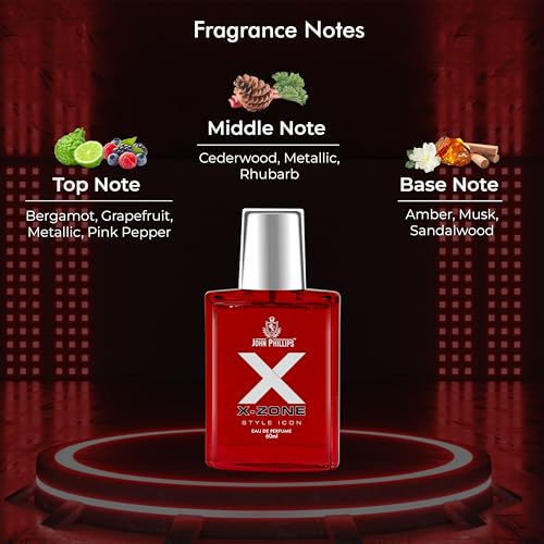 Image of John Phillips X Zone & Magic Rose 60 ml + 60 ml Eau De French Perfume - Unisex Perfume For Men & Women