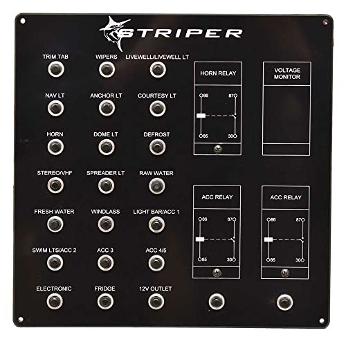 Striper Boat Breaker Switch Panel 501944 Black