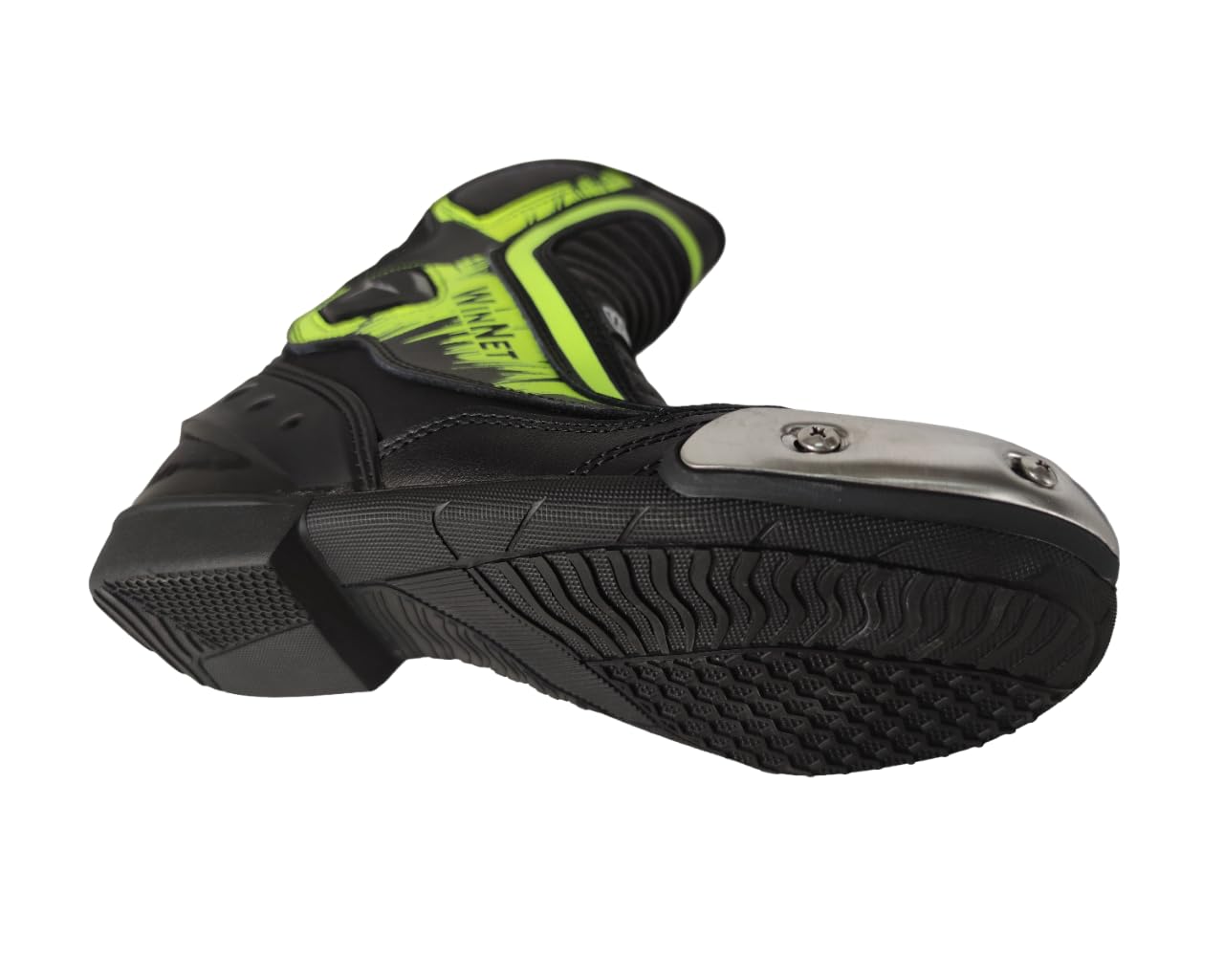 WinNet Stivali stivaletti bassi scarpe da per moto con protezioni da turismo o pista 119 sportivi calzature di pelle