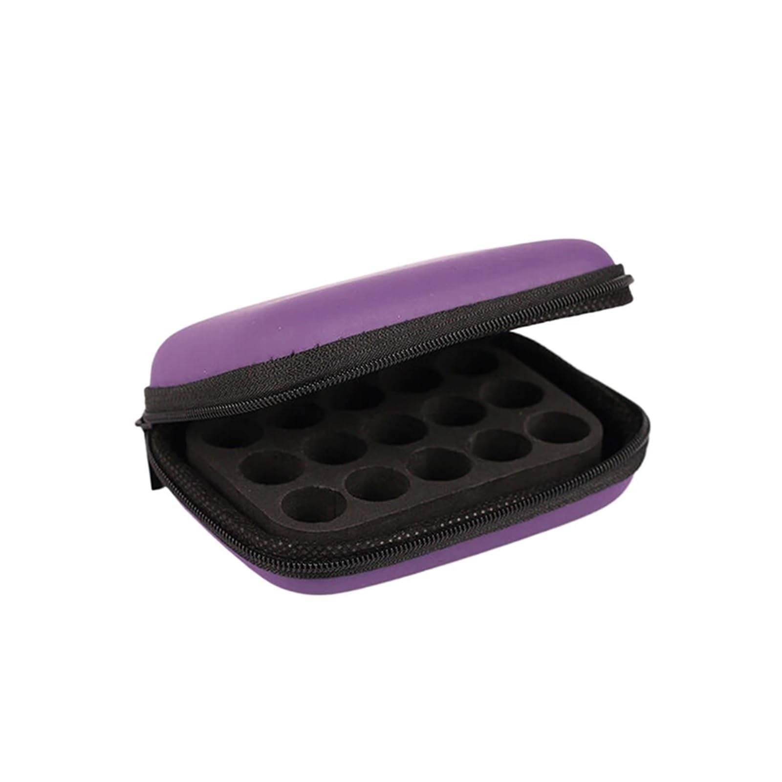 MEYTXOA Essential Oil Carrying Case 15 Slots 1ML 2ML 3ML Essential Oil Case For Roller Bottles Storage Bag Holder Portable Perfume Hanging Organizer(Purple)