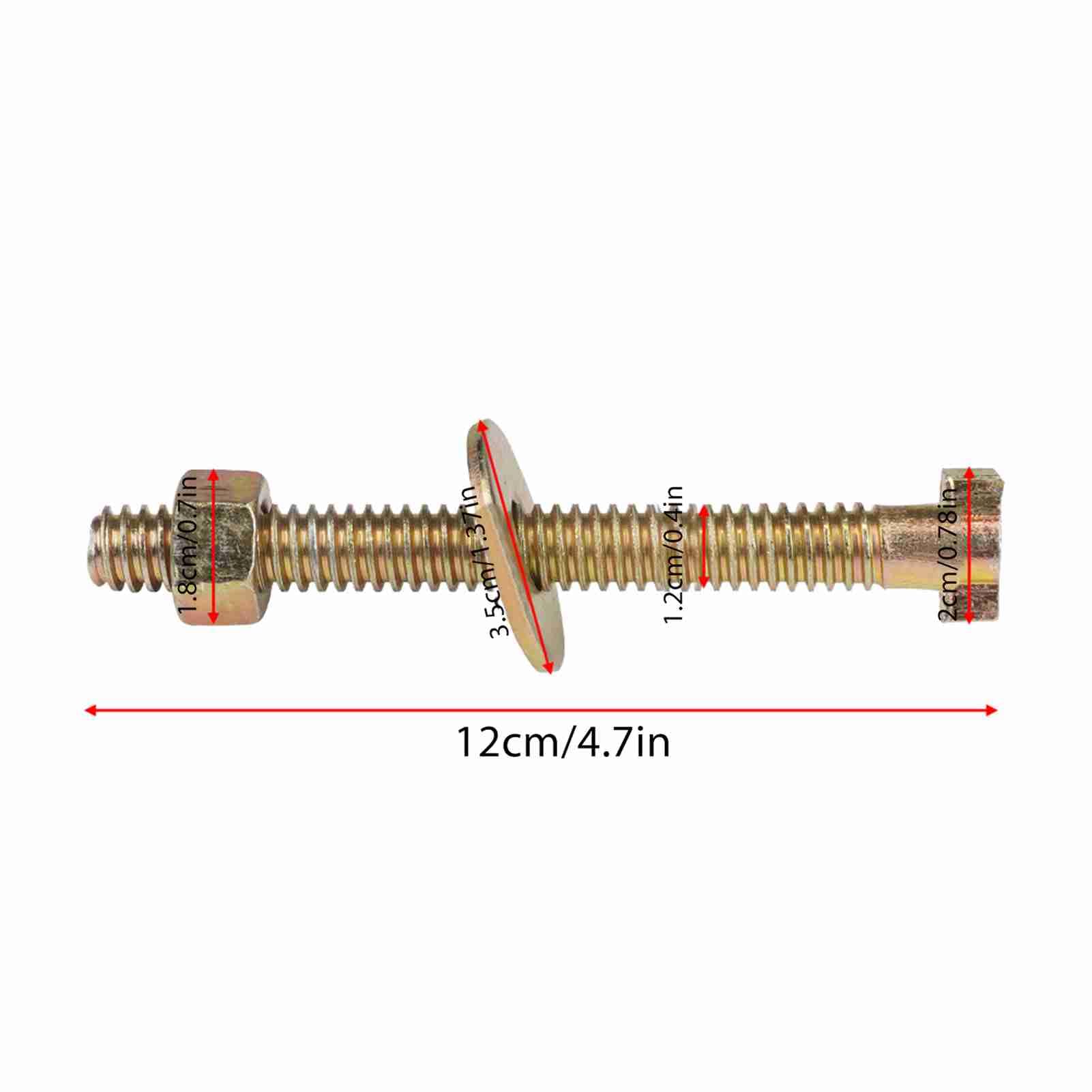 Metallbrems -Käfigschraube, Universelle Handelsschrauben Ersatzschrauben für Semi -LKW, Luftfederbreme 800921 TR800921 für Fahrzeugbewegungen (4 Packung)