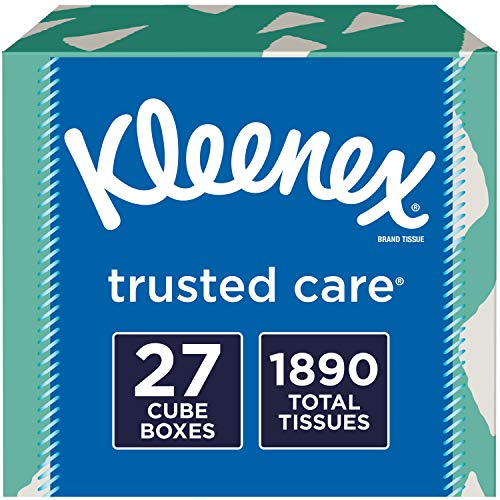 Kleenex Trusted Care Facial Tissues, 27 Cube Boxes, 70 Tissues per Box (1,890 Tissues Total) - //coolthings.us