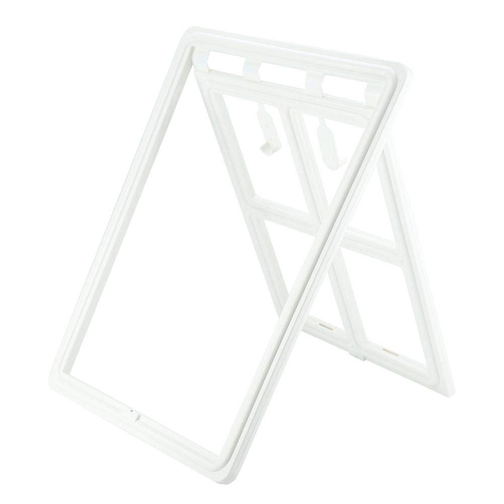 Porta per cani e animali domestici, in plastica, per cani, cuccioli e gatti, con chiusura magnetica, per finestra, cancello (XL bianco)