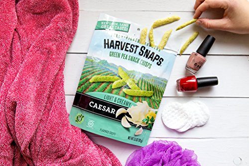 Harvest Snaps Green Pea Snack Crisps, Caesar, Deliciously Baked And Crunchy Veggie Snacks With Plant Protein And Fiber, 3.3-Ounce Bag (Pack Of 12) #TOP6