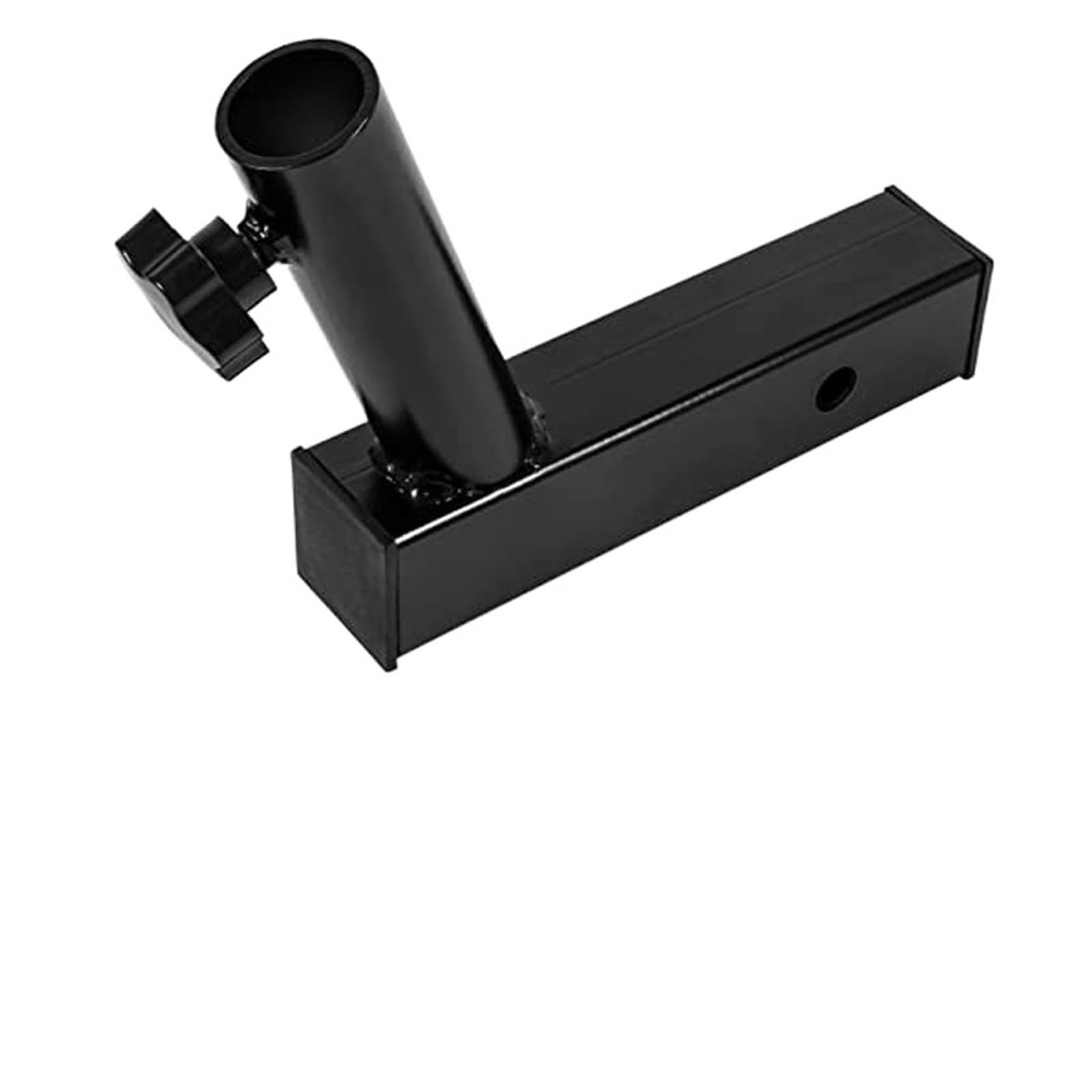 Adjustable Trailer Hitch Hitch Mount Flag Pole Holder Flagpole Universal for Standard Receiver Fit for Truck SUV RV Pickup Towing Mounts, Nero-Single Tube