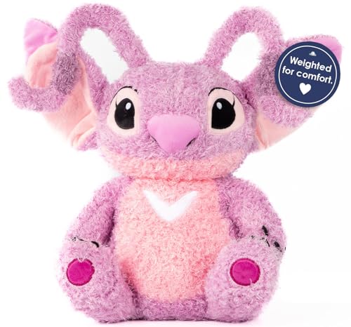 Jay Franco Weighted Disney Plush Pillow Buddy - 2.5 lbs Soft Plushie Stuffed Pillow, 15 Inches, Pink - Angel