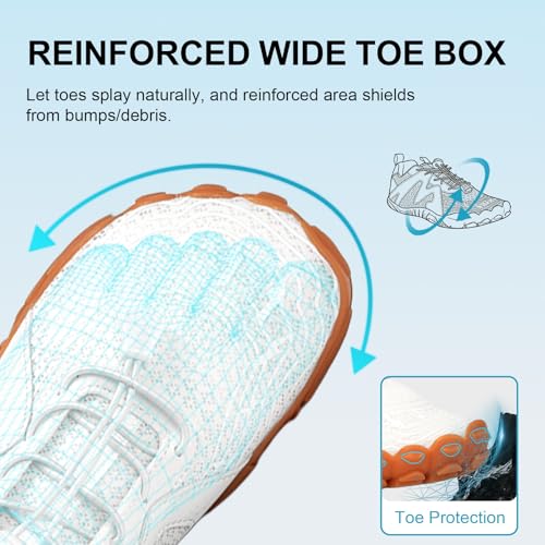 Image of ELETON Barefoot Shoes Women Men Footwear, Wide Toe Box Hiking Zero Drop Non-Slip Quick-Dry River Boat Pool Beach Water Shoes, Lightweight Swimming Running Walking Sneakers Unisex
