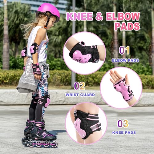 2PM SPORTS Knee and Elbow Pads Set with Wrist Guards for Kids Girls Boys - image 2