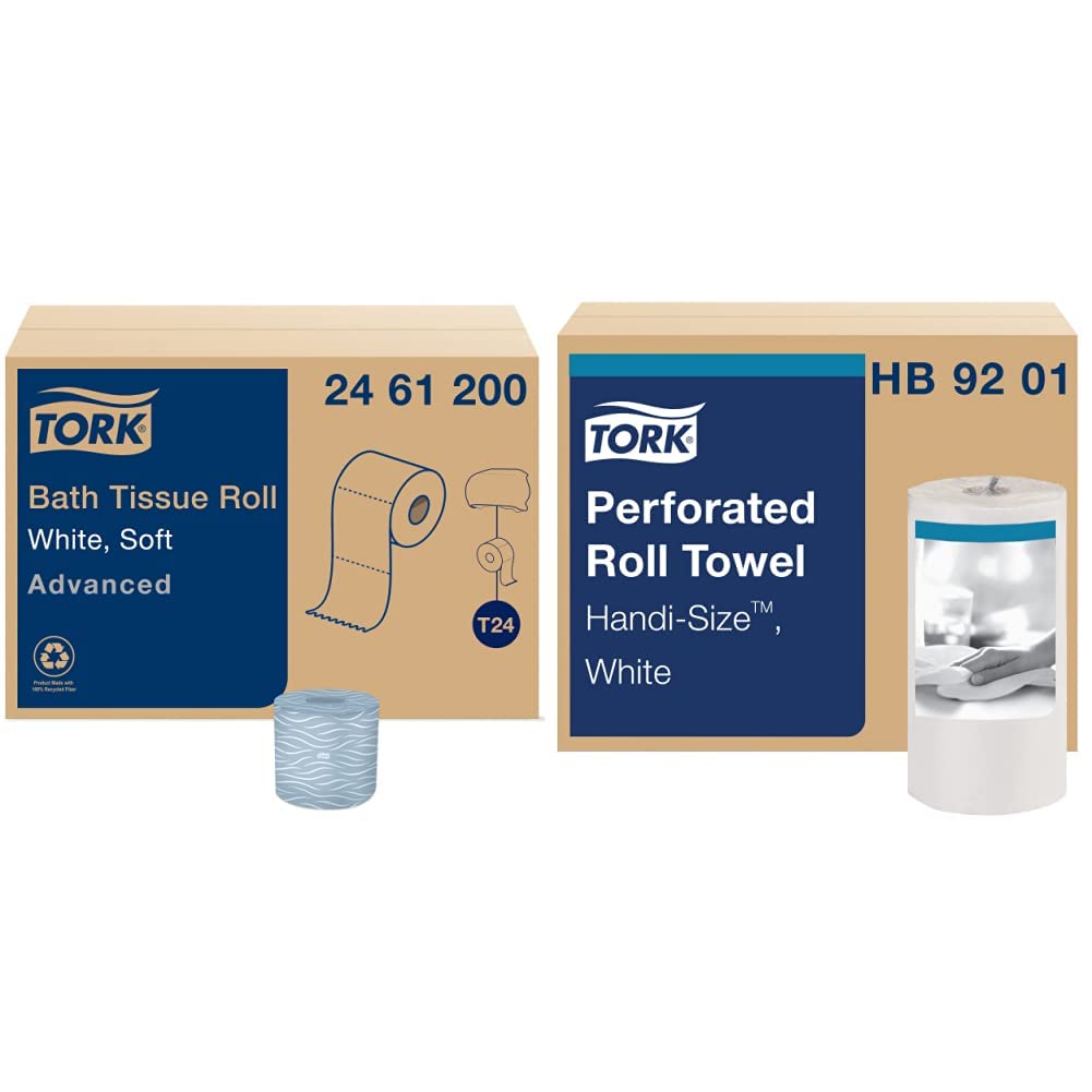 Tork Toilet Paper - Refill + Perforated Paper Towel / 500 Count (Pack of 80), 120 Count (Pack of 30) / mu Paper Towels