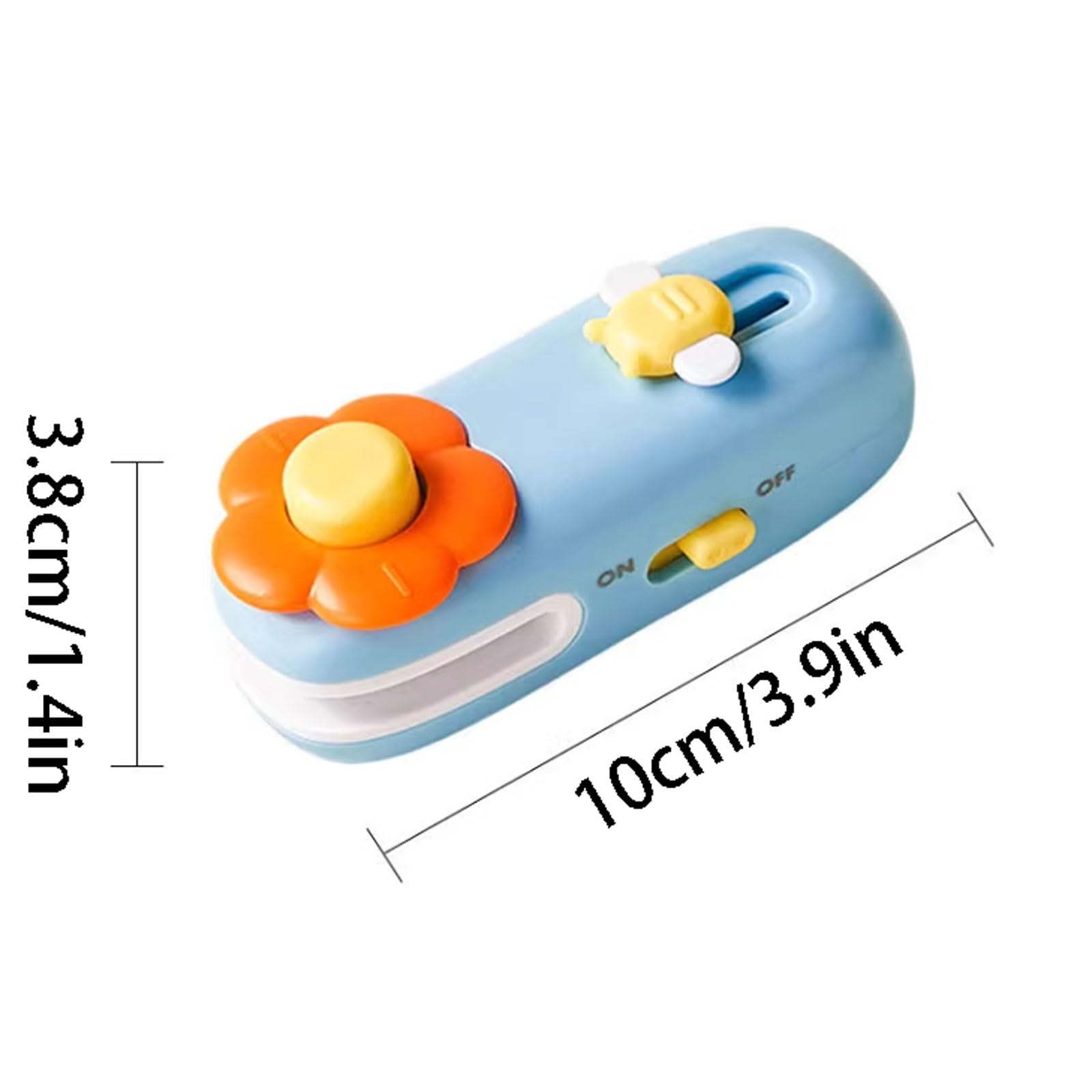 máquina de envasado al vacío, Mini selladora recargable con cortador integrado, 2 funciones en 1, ideal for la cocina del hogar(Blue+pale Red)