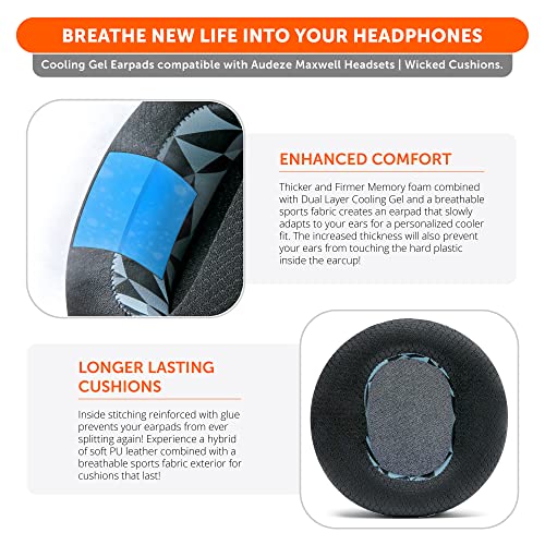 WC FreeZe Maxwell, Cooling Gel Replacement Earpads for Audeze Maxwell Headphones by Wicked Cushions, Elevate Comfort - Image 4