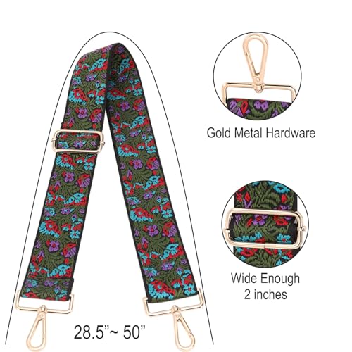 Image of Purse Strap Replacement Wide Adjustable Crossbody Shoulder Strap Guitar Straps for Handbags