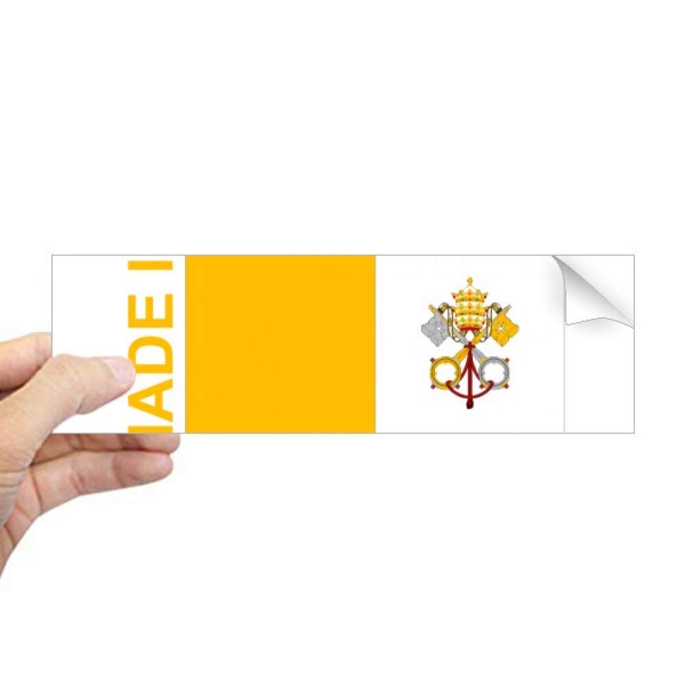 Pegatina Vaticano para parachoques coche vinilo adhesivo exterior rectangular 4