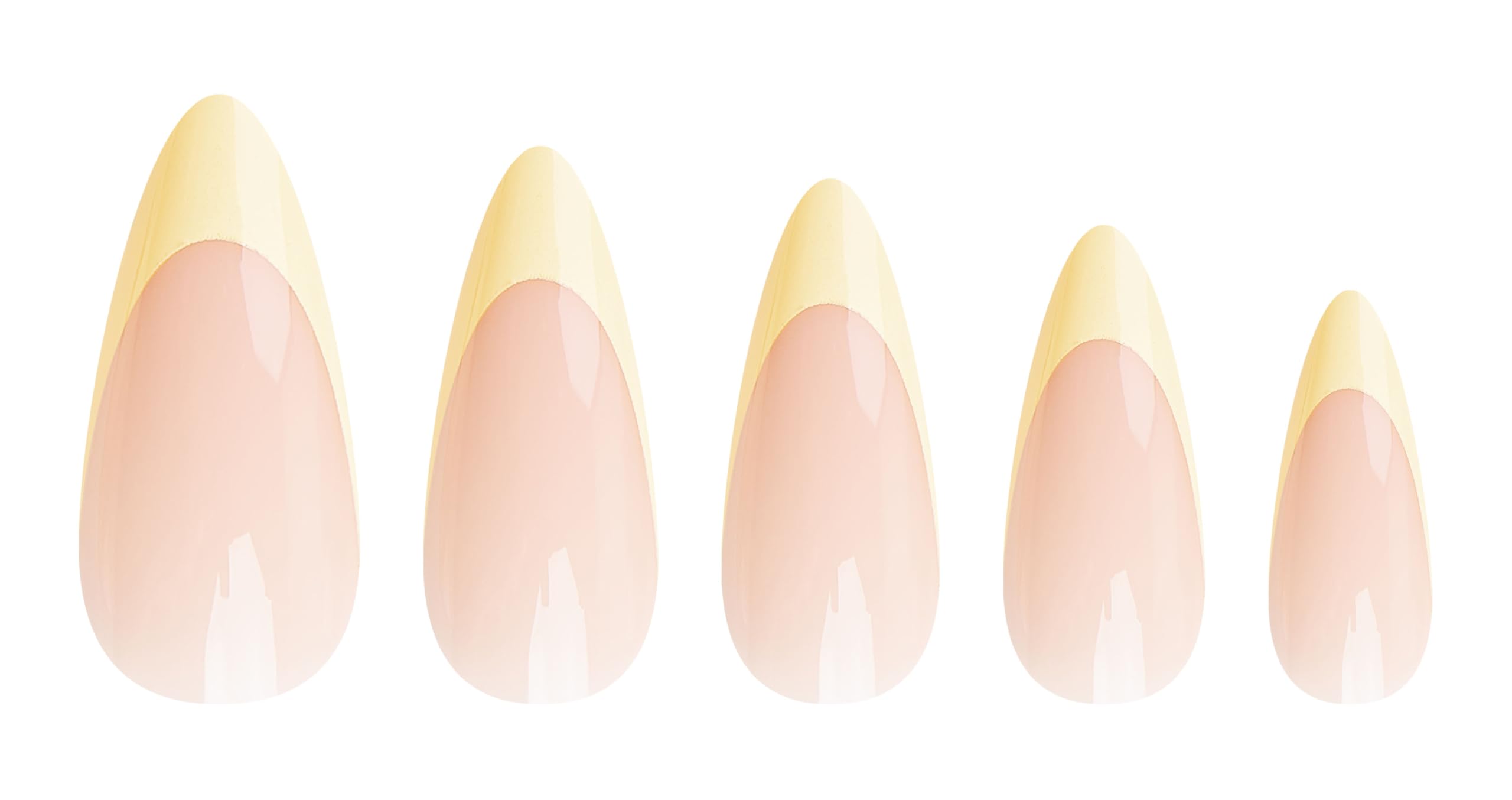 Nail HQ Almond Lemon French Nails (24 Pieces) - Image 2