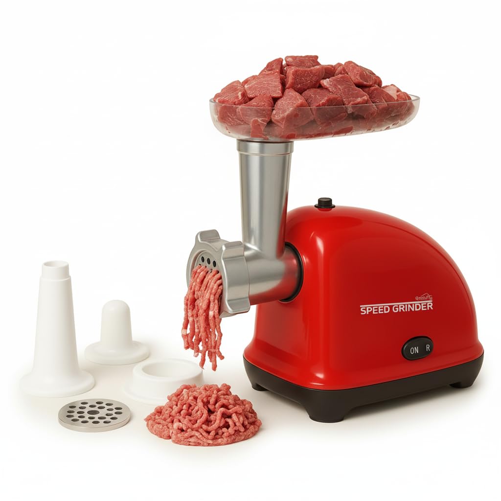 Starlyf Speed Grinder – Tritacarne Elettrico Compatto e Potente per Carne Macinata, Hamburger, Polpette, Polpettone, Salsicce, Uso Domestico