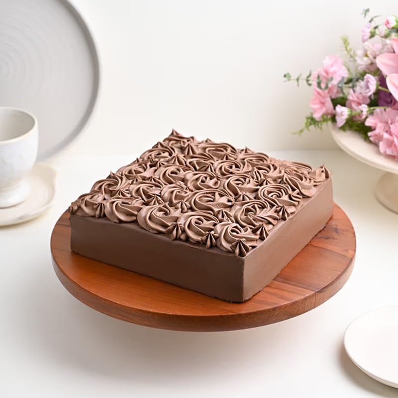 FlowerAura Delicious Fresh Dense Chocolate Delight Cake For Birthday Cake, Anniversary Cake, Valentine's Day Cake, Mother's Day Cake, Father's Day Cake, Women's Day Cake (Same Day Delivery) (0.5Kg)-image-16