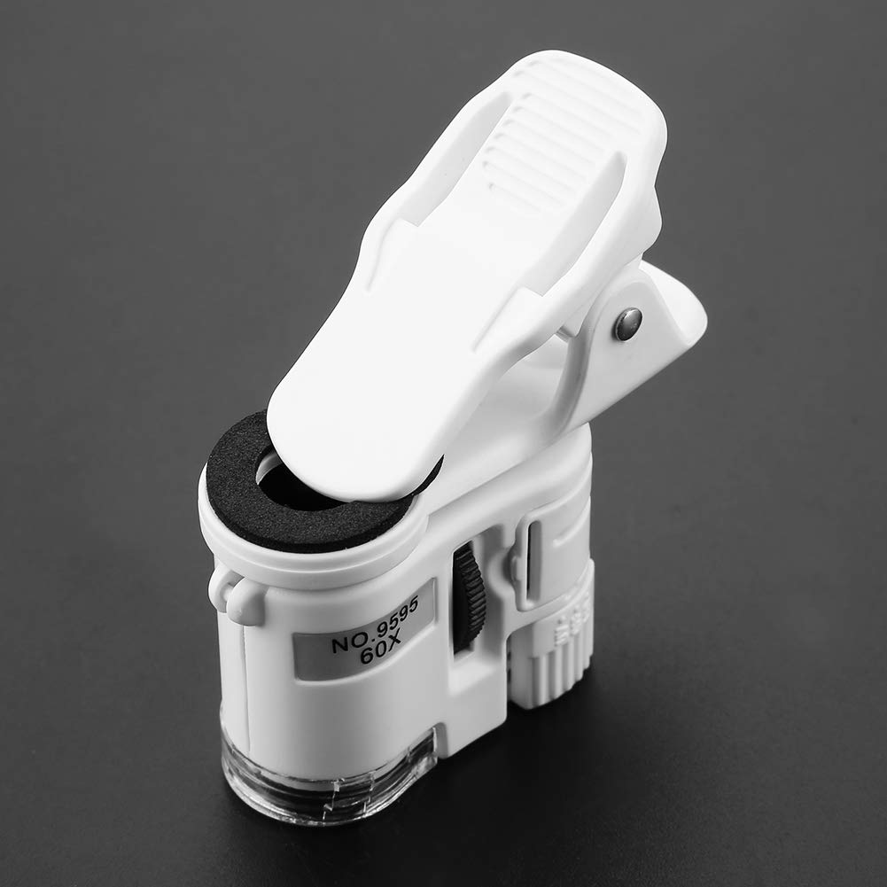 Adjustable Focusing LED UV Light Cell Phone Clip On Microscope, Portable LED Clip-Type Loupe Microscope, for Currency Detecting-picture-23