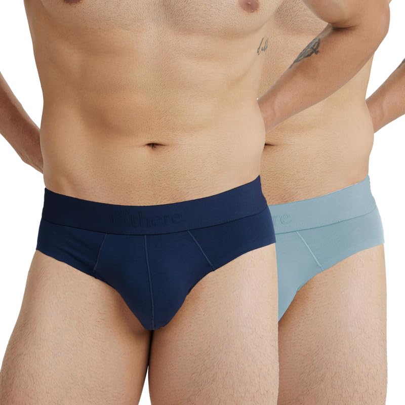 b'there Men's Seamless Modal Briefs | Premium Comfort with Bonded Edges | Soft Elastic Waistband | Lightweight and Breathable- Pack of 2-picture-41