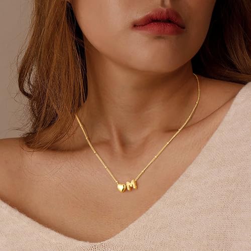 Ursteel Gifts for Kids Teen Girls - Dainty 14K Gold Plated Initial Heart Necklace for Women Trendy, Tiny Letter A-Z Necklaces Personalized Birthday Gifts for Teen Girls Jewelry - image 7