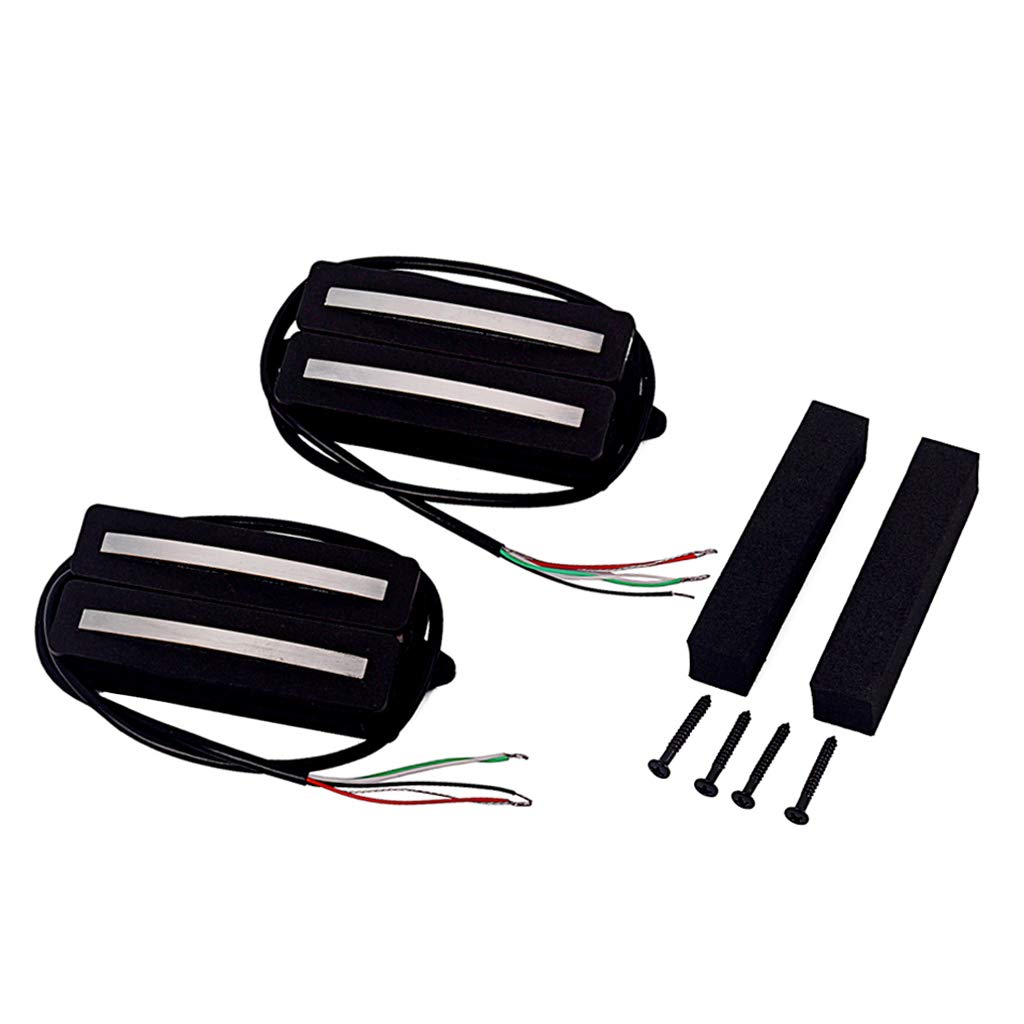 Alnicov Set di pickup humbucker per chitarra a 7 corde, binari in alnico, manico a bobina e ponte, parti di ricambio per doppio pickup per chitarra elettrica