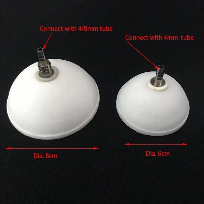 HEPBAK 1Pcs White Aquarium Air Stone Bubble Stone Aerator for Aquarium Fish Tank Pump Hydroponic Oxygen Plate Mini Air Pump Accessories (Dia. 8cm)