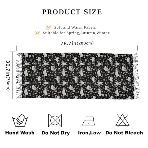 Fustylead Soft Imitation Cashmere Feel unisex for Men and Women Winter Scarf Shawl3