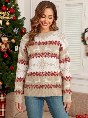 Image of ZAFUL Womens Oversized Sweaters 2025 Cable Knit Chunky Sweater Long Sleeve Crewneck Pullover Loose Outfits