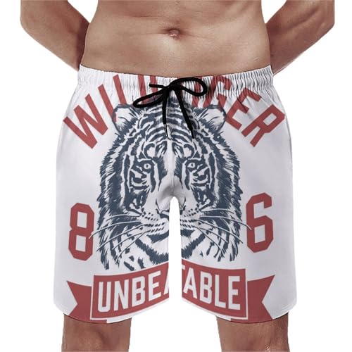 Shorts de bain homme Sauvage avec poches et cordon de serrage taille S
