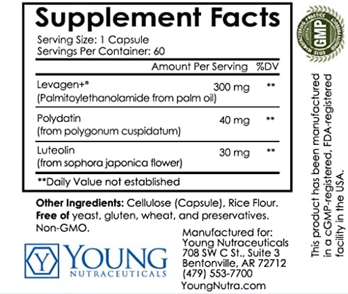 Mirica Advanced - High Absorption Formula, Palmitoylethanolamide (Pea) Luteolin and Polydatin, Nervous System Support Capsule, 60ct - Image 4