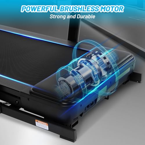 Image of Foldable Treadmill, 350Lbs Weight Capacity Heavy Duty Running Treadmill with Large Running Belt, Up & Down Hill Training Mode, Space Saver Design for Home Fitness