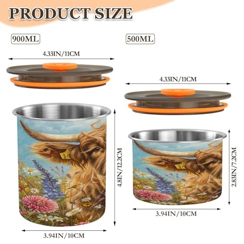 Blueangle Envase Hermético de Acero Inoxidable 500 ml miniatura 2