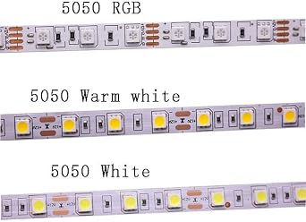 SMD 5050 RGB LED Strip Waterproof 5M 300LED DC 12V 24V CCT RGBCCT RGBW RGBWW White Warm White NW Fita LED Light Strips Flexible (12V IP20 Non Waterproof, RGBCCT 10mm PCB)