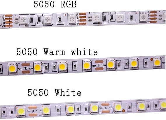 SMD 5050 RGB LED Strip Waterproof 5M 300LED DC 12V 24V CCT RGBCCT RGBW RGBWW White Warm White NW Fita LED Light Strips Flexible (12V IP20 Non Waterproof, RGBCCT 10mm PCB)