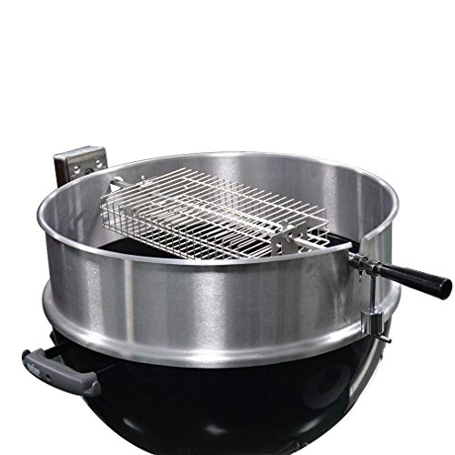 Only Fire 6042 Bbq Stainless Steel Flat Spit Rotisserie Grill Basket For Any Grill, Fits 1/2" Hexagon, 3/8" Hexagon, 3/8" Square&5/16" Square Rotisserie Spit Rods #TOP2