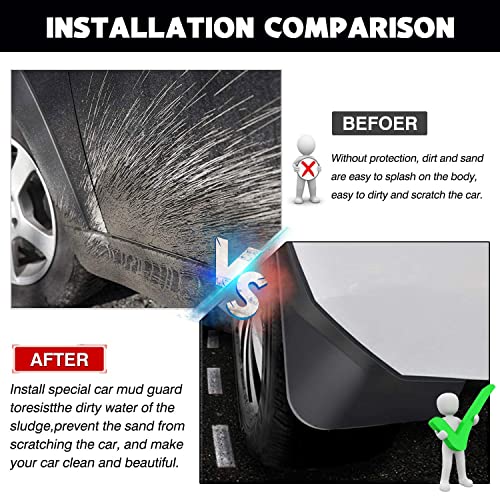 Image of Autorder Mud Flaps Splash Guards for 2023-2025 2026 bZ4X /Subaru Solterra Accessories Mudflap Fender Flares Front and Rear Mud Guard Set 4PCS