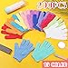 Tudomro 200 Pcs Exfoliating Gloves Bulk for Body Double Sided Exfoliating Bath Colorful Body Shower Glove for Men Women Beauty Spa Massage Deep Clean Skin Scrubber Bathing Accessories,13 Colors