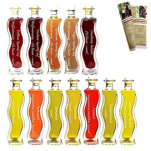 Großes Geschenkset & Probierset | 7 x 100 ml Öl & 5 x 100 ml Essig | Einzigartig im Geschmack | sehr beliebt zu jedem festlichen Anlass | mit Rezeptbroschüre…