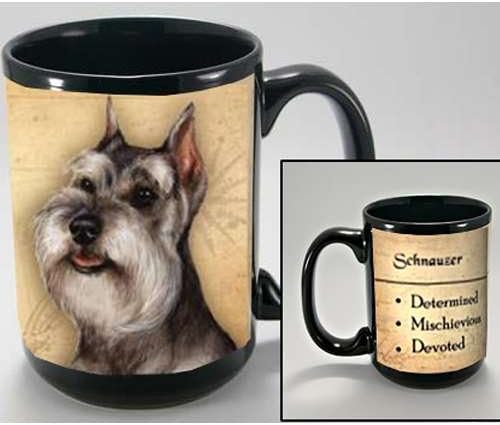 MY FAITHFUL FRIEND SCHNAUZER (CROPPED) COFFEE CUP MUG PET DOG GIFT