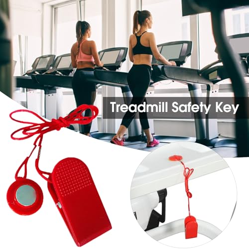 cdar 2Pcs Treadmill Magnet Safety Key Running Machine Switch Round Treadmill Safety Key Replacement for Most Treadmills 2pcs