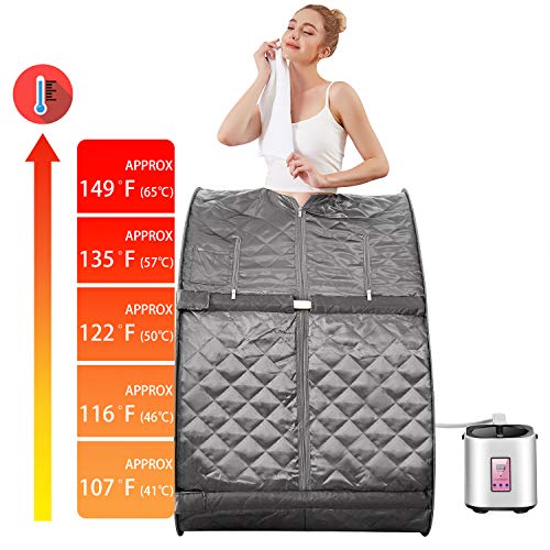 Oppsdecor Portable Steam Sauna Spa, Personal Indoor Sauna Tent Remote Control&Chair&Timer Included, One Person Sauna For Therapeutic Relaxation Detox At Home #TOP1