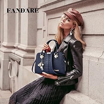 FANDARE Elegante dameshandtas, schoudertassen, rugzakken, reistas, boodschappentas, shopper, messenger tassen, waterdichte tas, PU-leer, Grijs B, L FANDARE Elegante dameshandtas, schoudertassen, rugzakken, reistas, boodschappentas, shopper, messenger tassen, waterdichte tas, PU-leer, Grijs B, L