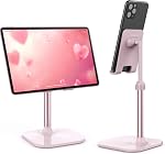 Doboli Cell Phone Stand, Phone Stand for Desk, Phone Holder Stand Compatible with iPhone and All Mobile Phones Tablet, Gifts for Adults Women Men Mom Wife, Pink