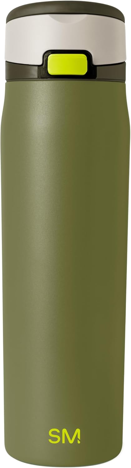 Simple Modern Mesa Loop Water Bottle with Straw | 24oz Cup Holder Friendly Insulated Stainless Steel Bottles for Travel, Sports and School | Cricket 24 Ounces -Cricket