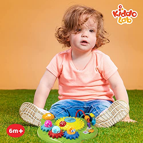 Kiddolab Activity Center Fun Ride Garden - Press & Play Sensory Toy With Sounds Effects & Music - Baby Learning Toys With Pop Up Lights & Gears - Birthday Gift For Babies Ages 6 Months Old & Up #TOP2