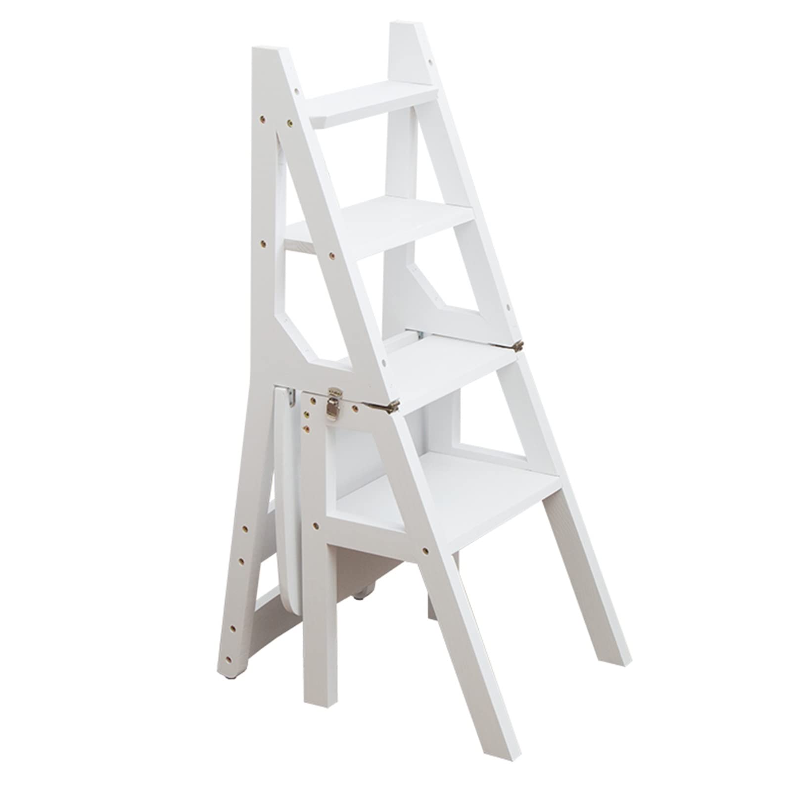 Échelle portable en bois pliante pour éviter les chutes lors du ménage en hauteur
