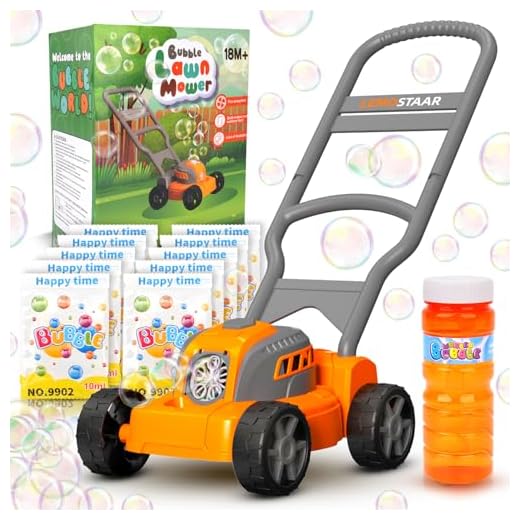 Bubble Lawn Mower Toys for Toddler: Kids Outdoor Lawnmower Push Automatic Bubbles Machine Age 2 3 2-4 Boy Girl Baby | Birthday Gifts Summer Outside Backyard Preschool Toy for 3 4 5 6 Year Old Toddlers