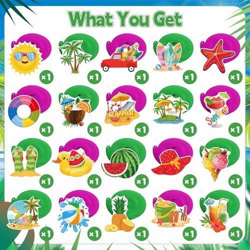 Image of 40Pcs Summer Pool Beach Hanging Swirls, Colorful Pool Party Hanging Swirl Decorations Summer Ceiling Hanging Decors for Hawaii Beach Birthday Party Decor Supplies