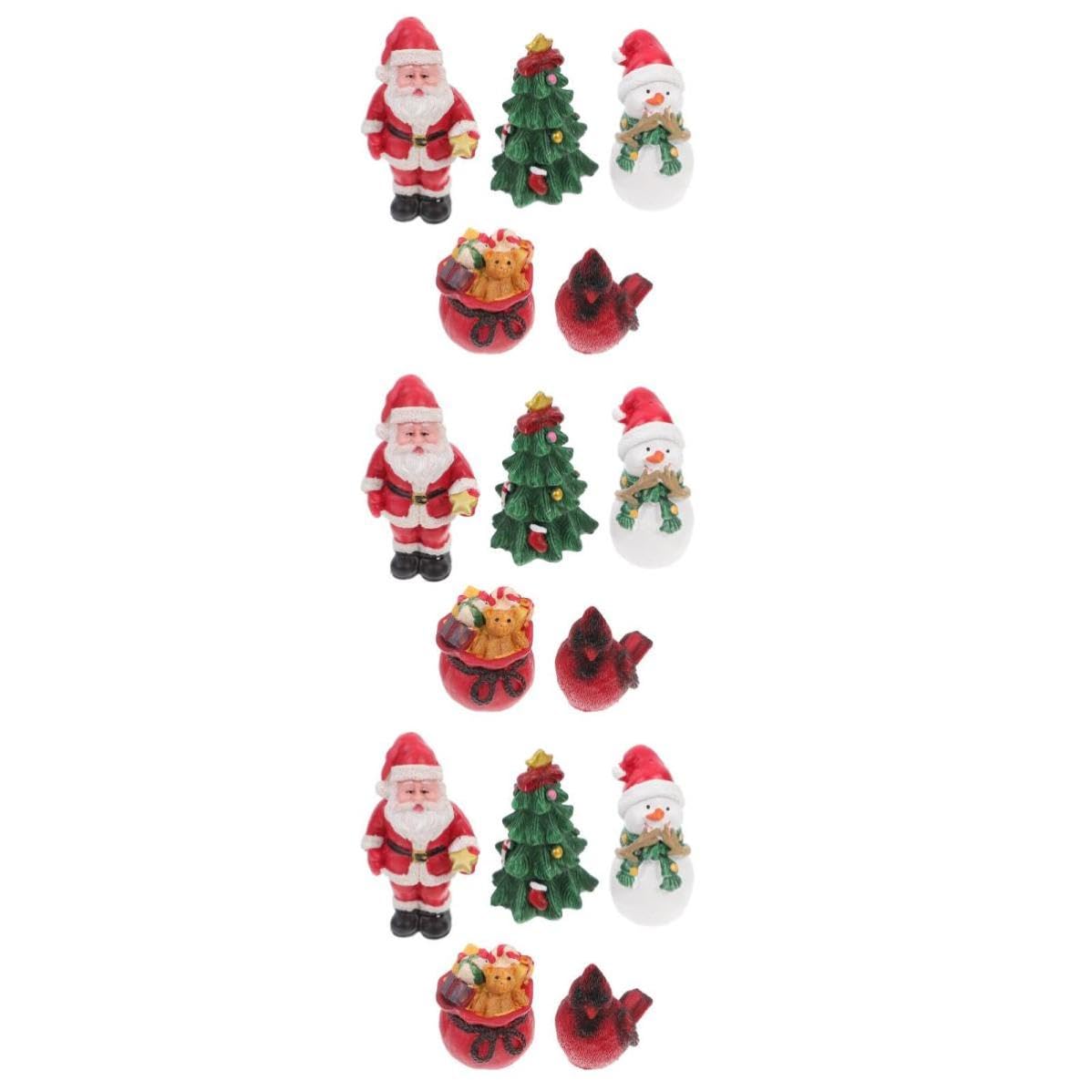 Toyvian 3 Sets Weihnachtsmodell Weihnachtsmann als Harzfigur für