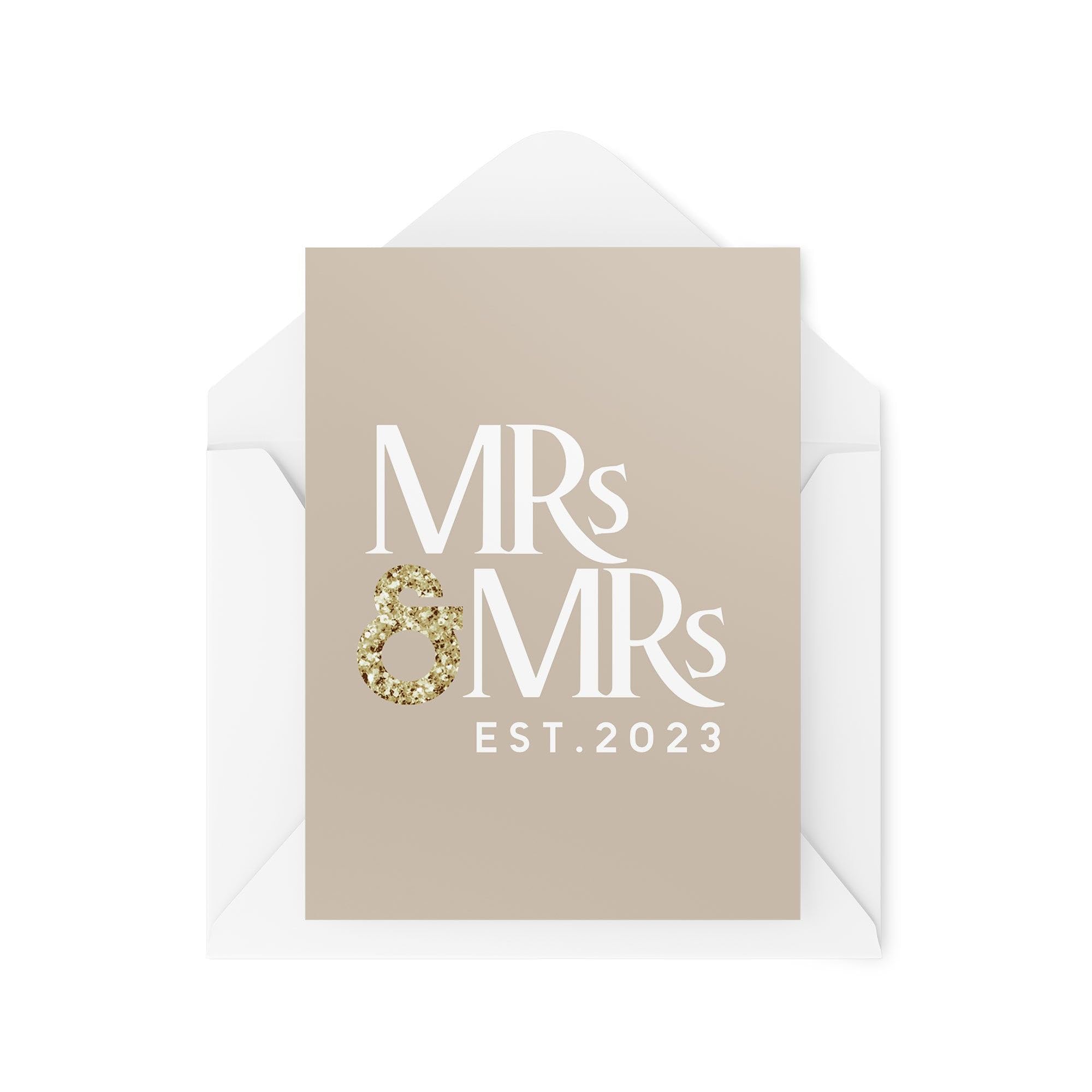 Wedding Cards for Gay Couples - Newlyweds Cards - Mrs & Mrs Established 2023 - Wedding Card - Congratulations Cards - LGBT Wedding - CBH1800