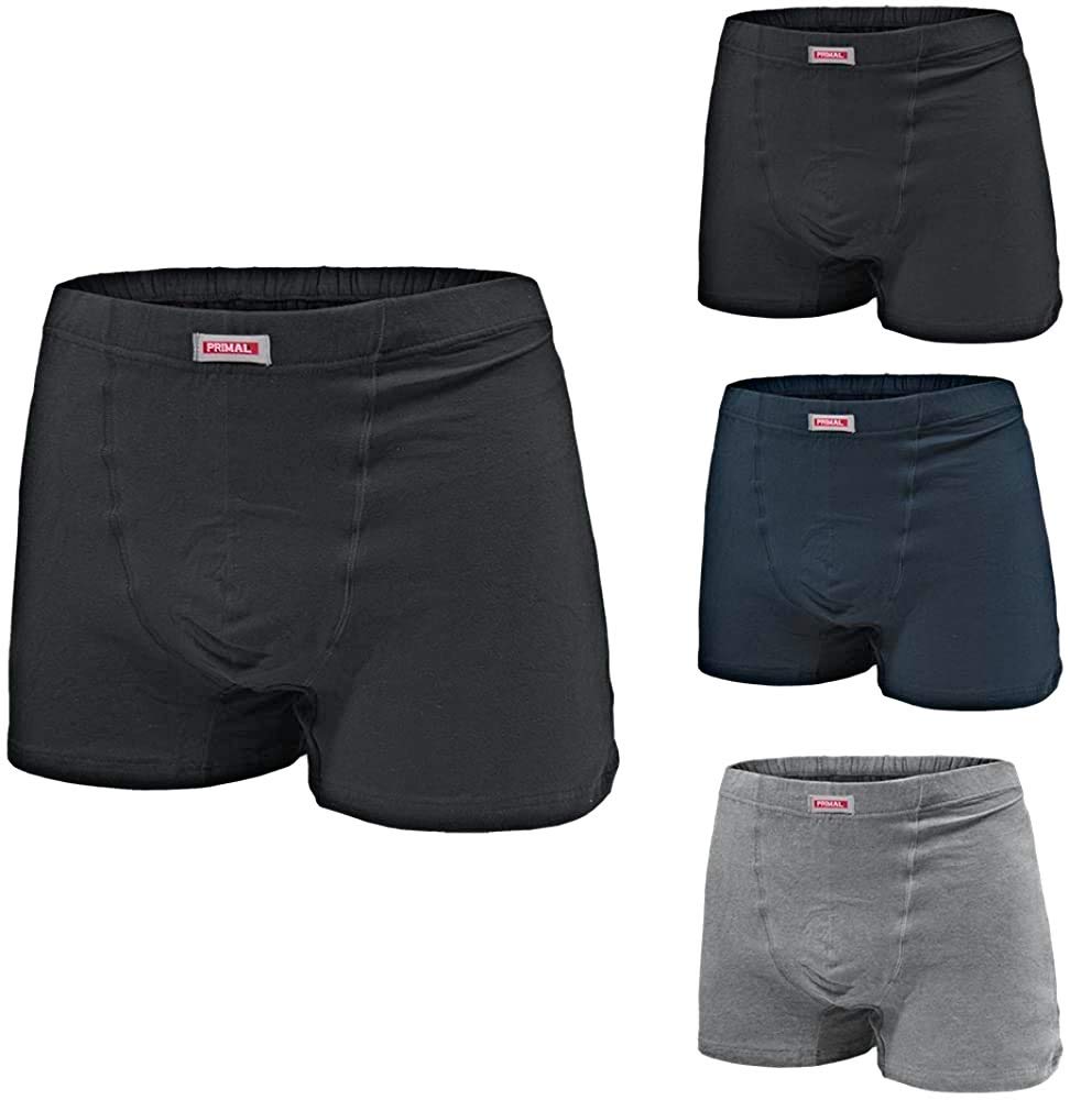 Boxer Uomo - Slip Uomo Offerta 4 Pezzi in Cotone Elasticizzato Taglie Maxi CONFORMATO (Boxer Assortito 2 Nero 1 Blu 1 Grigio, 5XL/60)
